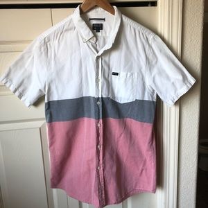 RVCA men’s button down collared shirt